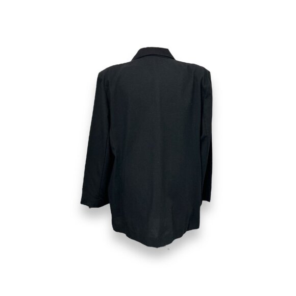 Fitting Image Vintage Black Blazer Jacket Size 20 Women's Polyester/Rayon Blend - Picture 3 of 5